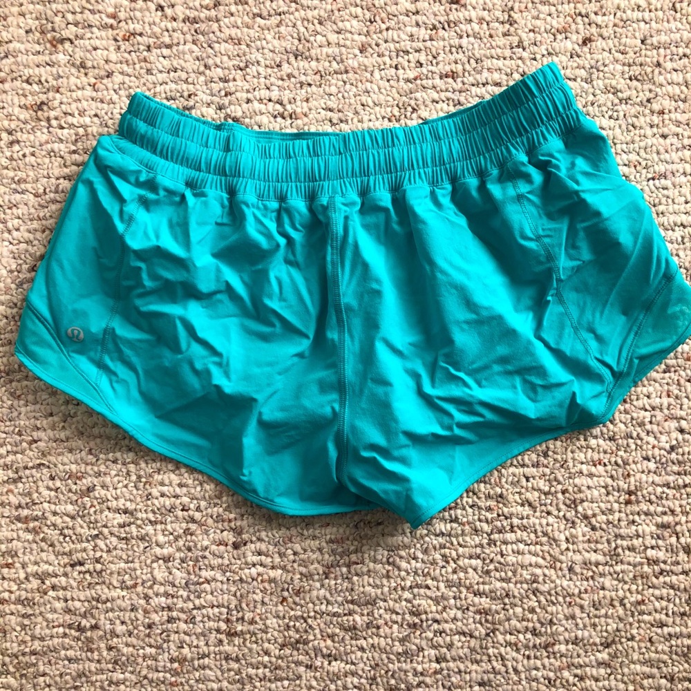 Teal Lululemon Hotty Hot Short